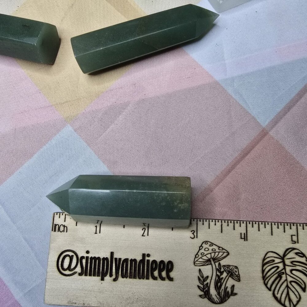 Green Aventurine Tower 3 Inch – Healing Crystal Point for Heart Chakra, Luck - Picture 4 of 4
